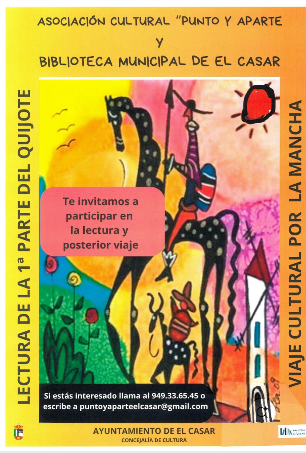 LECTURA DE LA 1ª PARTE DEL QUIJOTE Y VIAJE CULTURAL POR LA MANCHA