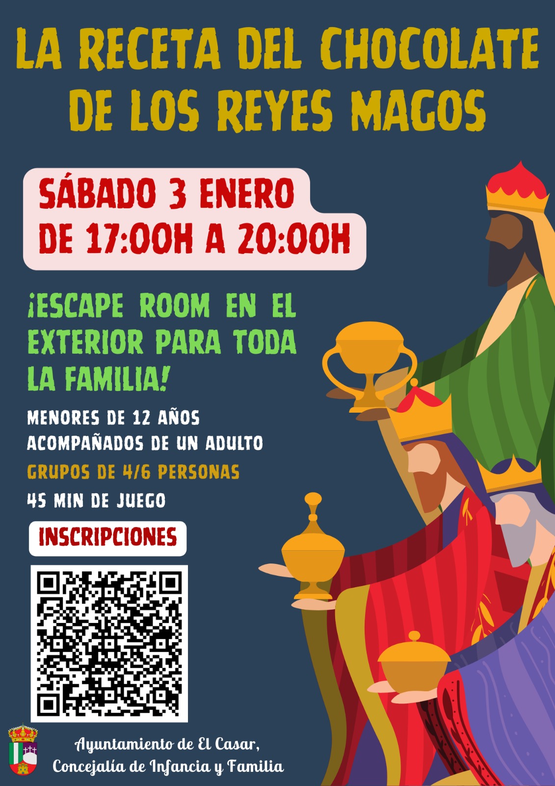 ¡SCAPE ROOM: LA RECETA PERDIDA DE LOS REYES MAGOS, EN EL CASAR!