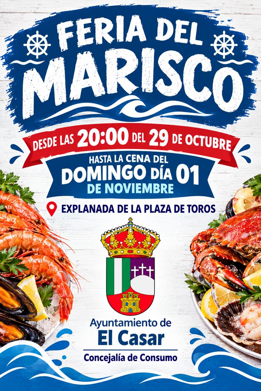 ¡LLEGA LA FERIA DEL MARISCO A EL CASAR!