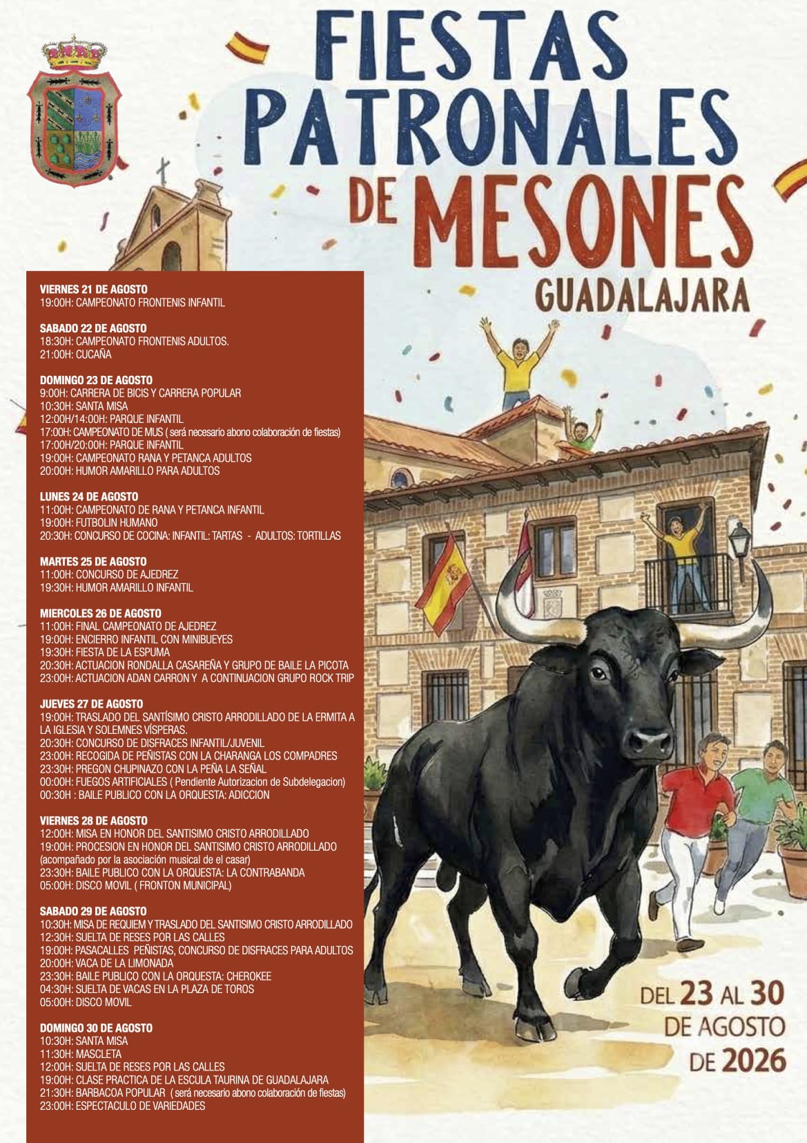MESONES SE PREPARA PARA CELEBRAR SUS FIESTAS PATRONALES 2026