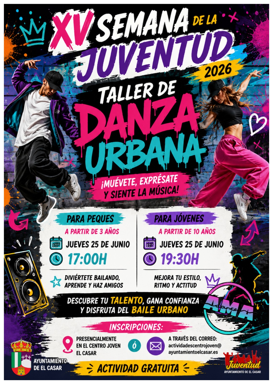 TALLER DE DANZA URBANA | XV SEMANA DE LA JUVENTUD 2026 EL CASAR