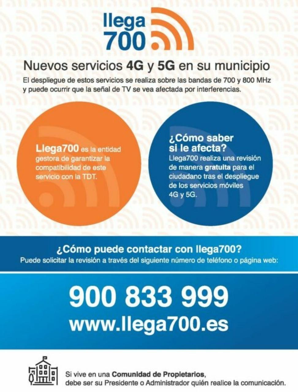 AVISO A VECINOS: PLAZO PARA SOLUCIONAR POSIBLES AFECTACIONES DE TDT POR 4G/5G